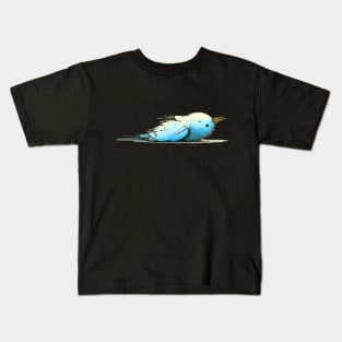 The Blue Bird Social Media is Dead to Me, No. 5: on a Dark Background Kids T-Shirt